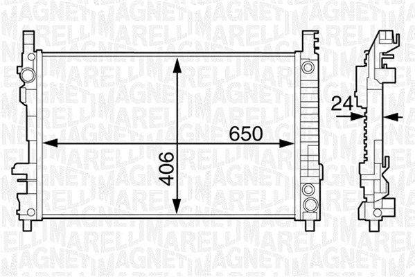 MAGNETI MARELLI Радиатор, охлаждение двигателя 350213126300